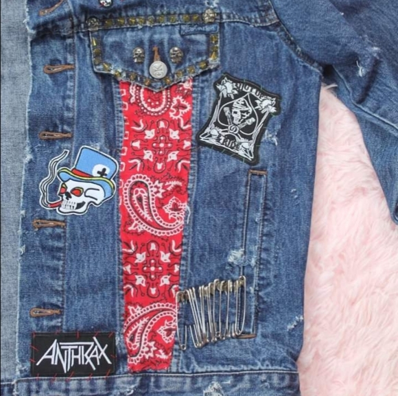 SOLD!!! Customized punkrock Calvin Klein Vintage y2k-trucker - Picture 8 of 16